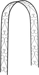 Outsunny Arcadă de Grădină Arcadă de Trandafiri Stil Fier Forjat dim. 125L x 37l x 230H cm oţel epoxid Negru pentru plante căţărătoare | Aosom Romania (844-809V00BK)