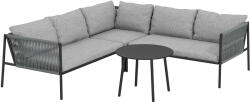 Outsunny Set Grădină Modular 5 Locuri Gri Închis | Aosom Romania (860-391V00CG) Canapea