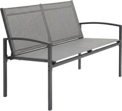 Outsunny bancă de grădină din metal, 2 locuri, material respirabil Texteline, culoare gri. | Aosom Romania (84K-173V00GY)