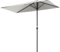 Outsunny Umbrar de Perete Semicircular cu Manivelă, Design Compact pentru Terase și Balcoane, Crem | Aosom Romania (84D-074CW)