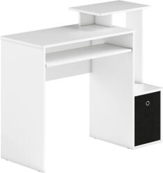 Vinsetto HOMCOM Birou modern pentru PC, birou pentru computer cu raft pentru tastatura, raft si spatiu de depozitare din material, 100x40x86.6cm, alb si negru (836-263WT)