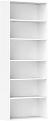 HOMCOM Bibliotecă raft de depozitare 6 niveluri cu polițe reglabile pentru living, dormitor, birou, 60x24x158, 5cm, alb | Aosom Romania (836-601V03WT) Biblioteca