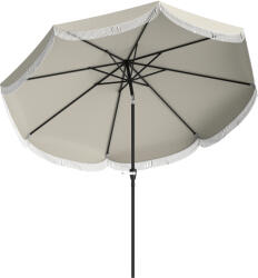 Outsunny Umbrelă de Grădină Inclinabilă 2.7x2.7 m cu Manivelă, Umbrelă Rotundă de Exterior cu 8 Spițe, din Metal și Poliester, pentru Curte sau Balcon, UV 30+, Gri Deschis | Aosom Romania (84D-397V00LG)