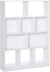 HOMCOM Bibliotecă raft Mobilier de Depozitare 5 nișe + 5 rafturi Panouri Particule Alb | Aosom Romania (837-128) Biblioteca