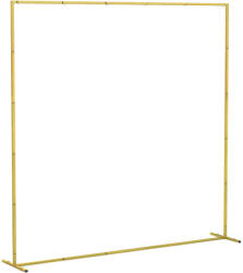 Outsunny Arc de grădină pentru trandafiri din metal Arc de nuntă rezistent la intemperii pentru decor terasă 200x40x200 cm auriu | Aosom Romania (84J-208V00GD)