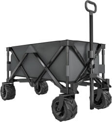 Outsunny Cărucior de Grădină cu Mâner Telescopic, Cărucior Metalic cu Spațiul de Depozitare din Material Oxford, 108x55 cm, Gri (845-311CG)