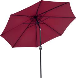 Outsunny Umbrelă de Grădină Înclinabilă pe 3 Unghiuri cu Manivelă, Ø265x240 cm, Roșu | Aosom Romania (84D-023WR)