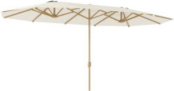 Outsunny Umbrelă de Soare cu Două Fețe și Mâner cu Manivelă Ușor de Utilizat, 455x265x238 cm, Bej | Aosom Romania (84D-344V00BG)