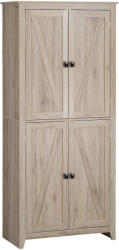 HOMCOM Bufet Elegant cu 4 Uși și Rafturi Ajustabile, Design Natural, 80x40x182 cm | Aosom Romania (838-212ND) Bufet