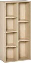 HOMCOM Bibliotecă de Lemn Raft de Cărți cu 7 Compartimente pentru Plante Fișiere 50x24x106 cm Roble | Aosom Romania (836-367AK) Biblioteca