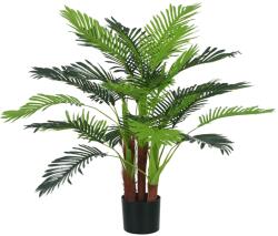 HOMCOM Palmier Artificiel H. 1 m Arbore Artificial Trunchi Ramuri Lichen Frunze Mare Realism Ghiveci Inclus | Aosom Romania (830-438V01GN)