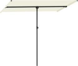 Outsunny Umbrelă de soare 180 de grade rotativă, înălțime reglabilă, umbrelă de grădină cu stâlp de aluminiu 150x205 cm Bej | Aosom Romania (84D-342V00BG)