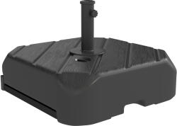 Outsunny Bază pentru umbrelă pe roți, umplere cu 45 kg apă / 72 kg nisip, pentru stâlp Ø 38 și 48 mm, negru | Aosom Romania (84D-461V00BK)