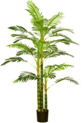 HOMCOM Palmier areca artificiel arbre artificiel hauteur 190 cm cu 30 de frunze mari din plastic și ghiveci inclus | Aosom Romania (830-677V00GN)
