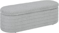 HOMCOM Banchetă Tapiţată cu Spaţiu de Depozitare și Picioare din Lemn de Eucalipt, 116x41x40.5 cm, Gri Deschis | Aosom Romania (831-803V00LG)