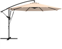 Outsunny Umbrelă cu Braț Lateral 3 m, Umbrelă Banana cu Manivelă, Culoare Bej | Aosom Romania (84D-445V00KK)