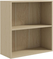 HOMCOM Bibliotecă raft de depozitare cu 2 compartimente și raft reglabil, 60 x 24 x 63 cm, efect lemn natural | Aosom Romania (836-565V80ND) Biblioteca