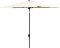 Outsunny Umbrelă Dreptunghiulară pentru Grădină, Protecție UV 50+, Deschidere cu Manivelă, Inclinare Ajustabilă, 200x300cm, Bej | Aosom Romania (84D-158BG)