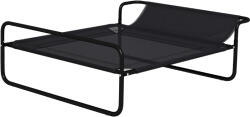PawHut Pat Ridicat pentru Câini Mici și Medii, cu Suport Reglabil pentru Cap, Plasă Respirabilă pentru Exterior, 91x69x29 cm, Negru | Aosom Romania (D04-273V02BK)