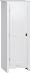 HOMCOM Șifonier de Depozitare bufet bucătărie mobilier de depozitare pentru Baie Economisire Spațiu Stil Clasic cu 3 rafturi reglabile- Înălțime 120 cm în Lemn Alb | Aosom Romania (838-213WT) Bufet