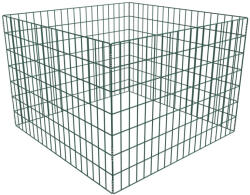 vidaXL Négyzet Alakú Rácsos Komposztáló 100 x 100 x 70 cm