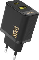 Dudao A27TEU PD 30W GaN USB-A USB-C Wall Charger - Black (A27TEU black) - vexio