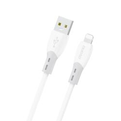 Dudao L25SL 30W USB-A - Lightning Cable with Soft Silicone Braid 1m - White (L25SL) - vexio