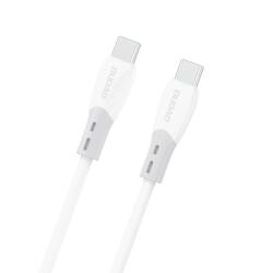Dudao L25SC 60W USB-C - USB-C Cable with Soft Silicone Braid 1m - White (L25SC-1m) - vexio