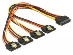 Delock cablu SATA cu 15 pini ieșire conector de alimentare SATA cu 15 pini 4 x drept 30 cm