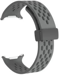 Cellect Samsung Galaxy Watch Ultra, lyukacsos mágneses szilikon szíj, 24mm, Vszür (CEL-STRAPPWATCH7U-GY)