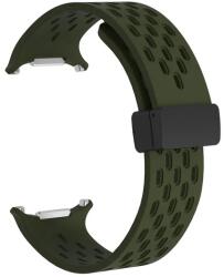 Cellect Galaxy Watch Ultra, lyukacsos mágneses szilikon 24mm, Sötét (CEL-STRAPPWATCH7U-GR)