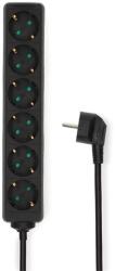 Nedis ESOC630F1BK Cutie de distribuție cu 6 prize, 3 m, 3680 W, 16 A, negru (ESOC630F1BK)