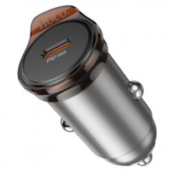 hoco. NZ16 autós szivargyujtós töltő, szürke (30W, 3A, 1 x USB-C)