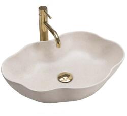 Rea Pearl Warm 50x38 cm pultra ültethető mosdó, bézs REA-U0617 (REA-U0617)