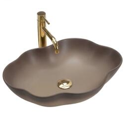 Rea Pearl Ombre 50x38 cm pultra ültethető mosdó, barna REA-U0629 (REA-U0629)