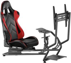  Logilink Racing-Simulatior Cockpit monitortartóval 32 50" , fekete (EO0065) - pepita