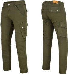  Motoros nadrág W-TEC Nuksan, levehető CE protektorok, övhurok, YKK cipzár, mosógépben mosható zöld 34 / 36