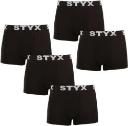 Styx Férfi Boxeralsó 5 db - Sportos, Nagyméretű (3XL), Fekete