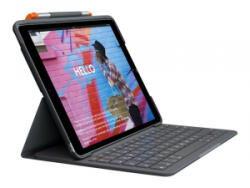 Logitech Slim Folio iPad 10, 2-10, 9' tok QWERTZ German billenytűzettel oxford szürke (920-011423) (920-011423)