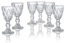 ABYZ - 6 darabos elegáns, talpas üveg aperitif pohár szett, 60 ml űrtartalom, vintage design, ideális likőrhöz (A-11788)