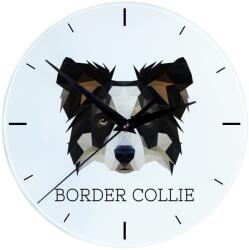 Art-Dog dekoratív óra, geometrikus kutya modell, 30cm, többszínű