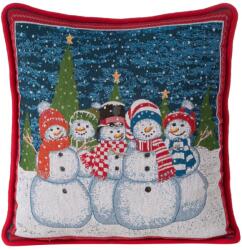 Eurofirany Dekoratív párnahuzat XMAS 45x45 Eurofirany piros hóember motívummal