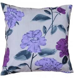  Dekoratív párna, Family Meble, 100% poliészter párnahuzat, Habszivacs töltet, Dekoratív, Kivehető párnahuzat, Méretek 45 x 45 cm, Szürke/lila (PODUSZKAM65_12370605039)