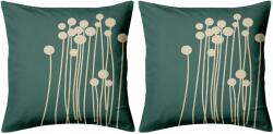 AGLIKA 2 huzat díszpárnákhoz, 45 x 45 cm, cipzárral zárható, digitális nyomtatás, poliészter, zöld/bézs