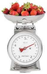 Proficook retro konyhai mérleg, PC-KW1247, maximális kapacitás 5 kg, tálka térfogata 1 liter, Country funkció, rozsdamentes acél, kivehető tál, könnyen használható, rozsdamentes (PC-KW1247)