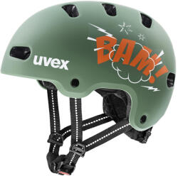 uvex Cască pentru copii Kid 4 Style Bam Moss Green - Papaya Matt (S4148230200) 55 - 58 cm