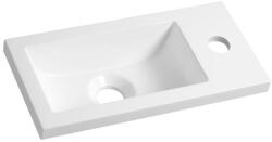 SAPHO AQUALINE öntöttmárvány mosdó, 37x18cm, fehér LM370 (LM370)