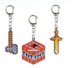 Mojang Minecraft Keychain Set of 3 Pieces