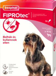 Beaphar FIPROtec spot-on pentru câini (6 pipete x 0.67 ml) (S: Până la 10 kg)