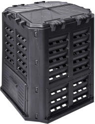 vidaXL Fekete Kerti Komposztáló 68, 9 x 68, 9 x 83, 9 cm 360 L